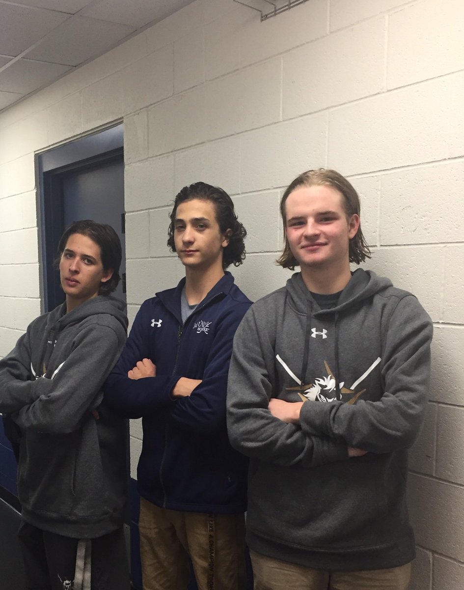 MullenHockey's tweet photo. CHSSA season is nearly upon us! If this tweet gets 100 retweets by the start of the season, Matt, John, and Zach will sport racing stripes! https://t.co/ZtfKgpsKQe