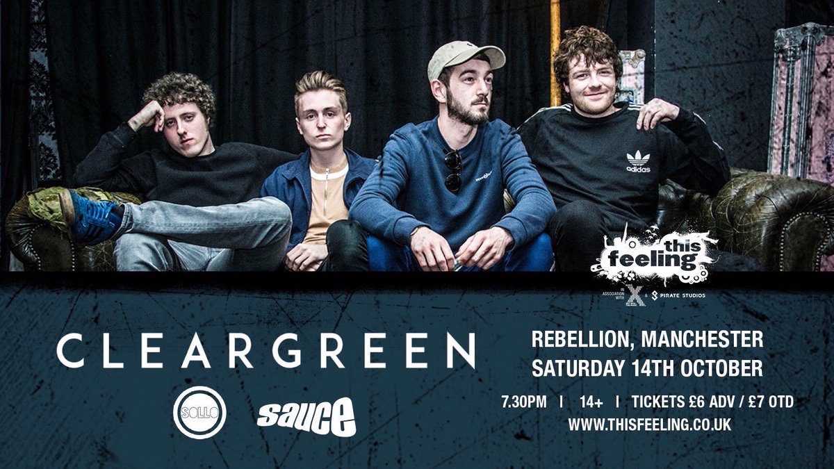 cleargreenmusic's tweet photo. ONE WEEK TO GO ! Over 400 tickets now sold for our @RebellionMCR gig SAT 14th OCT. Remaining tickets on line from @This_Feeling ticket line https://t.co/qPMFlEeyuy