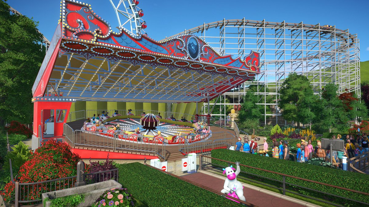 There'll be 3 new rides coming to you in the free Planet Coaster Anniversary Update! The Cascade, Hop the Gaps and The Weisshorn!