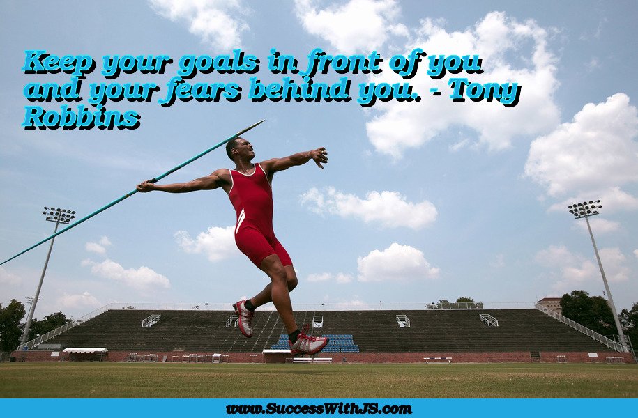 jeansergegagnon's tweet photo. Keep your goals in front of you and your fears behind you. - Tony Robbins #SuccessWithJS #quote #success https://t.co/7X4sNMDYKa