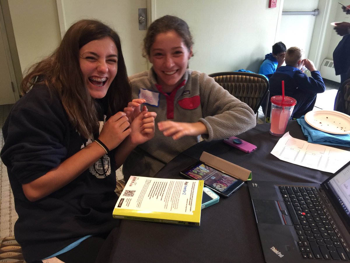 RHokJr's tweet photo. The sweet smell of success! Watch out world here they come #GirlsInSTEM #KidsCode4ACause https://t.co/9t3SGK4H44