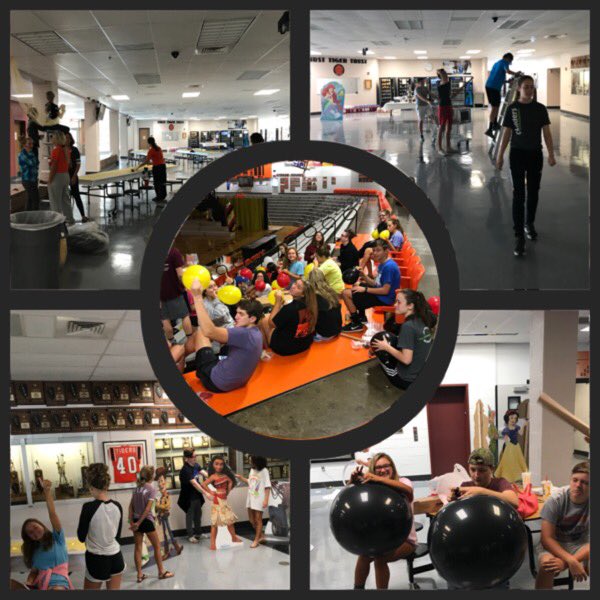 HHS_StudentGovt's tweet photo. This hardworking group has HHS decorated and homecoming ready! Don’t forget your cash for the photo booth! 📸 #hoco2017 #hhshoco https://t.co/ufqQURl4P0