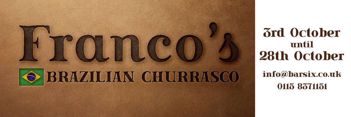 BarsixRudd's tweet photo. Book at table on Tuesday 10th Oct for 4 or more and get a bottle of wine free! #Ruddington #Brazilian #free #wine #food #NG11 #nottingham https://t.co/bVJp6P46NU