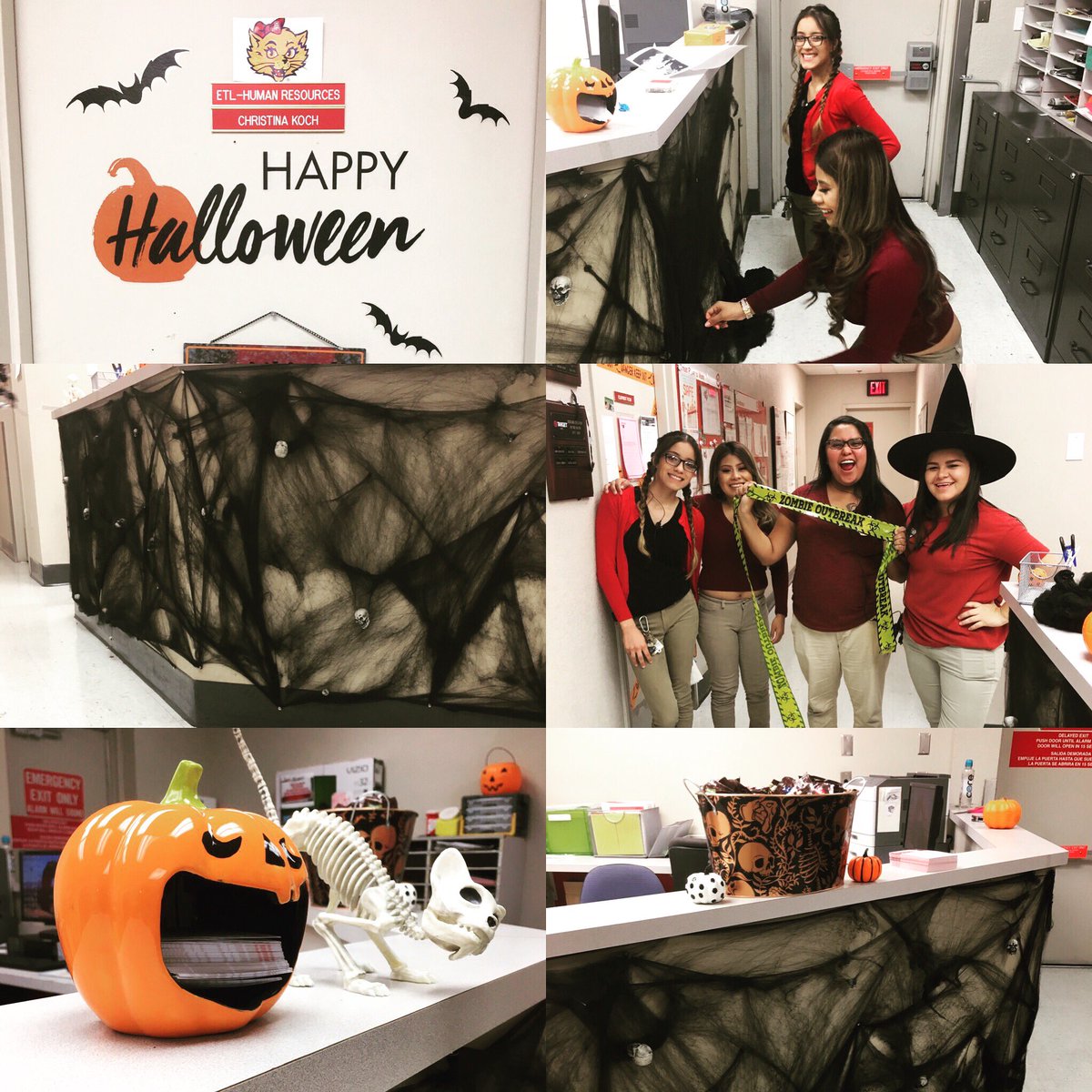 Decorating and bonding with this amazing team! 💀👻🎃#Halloween #October