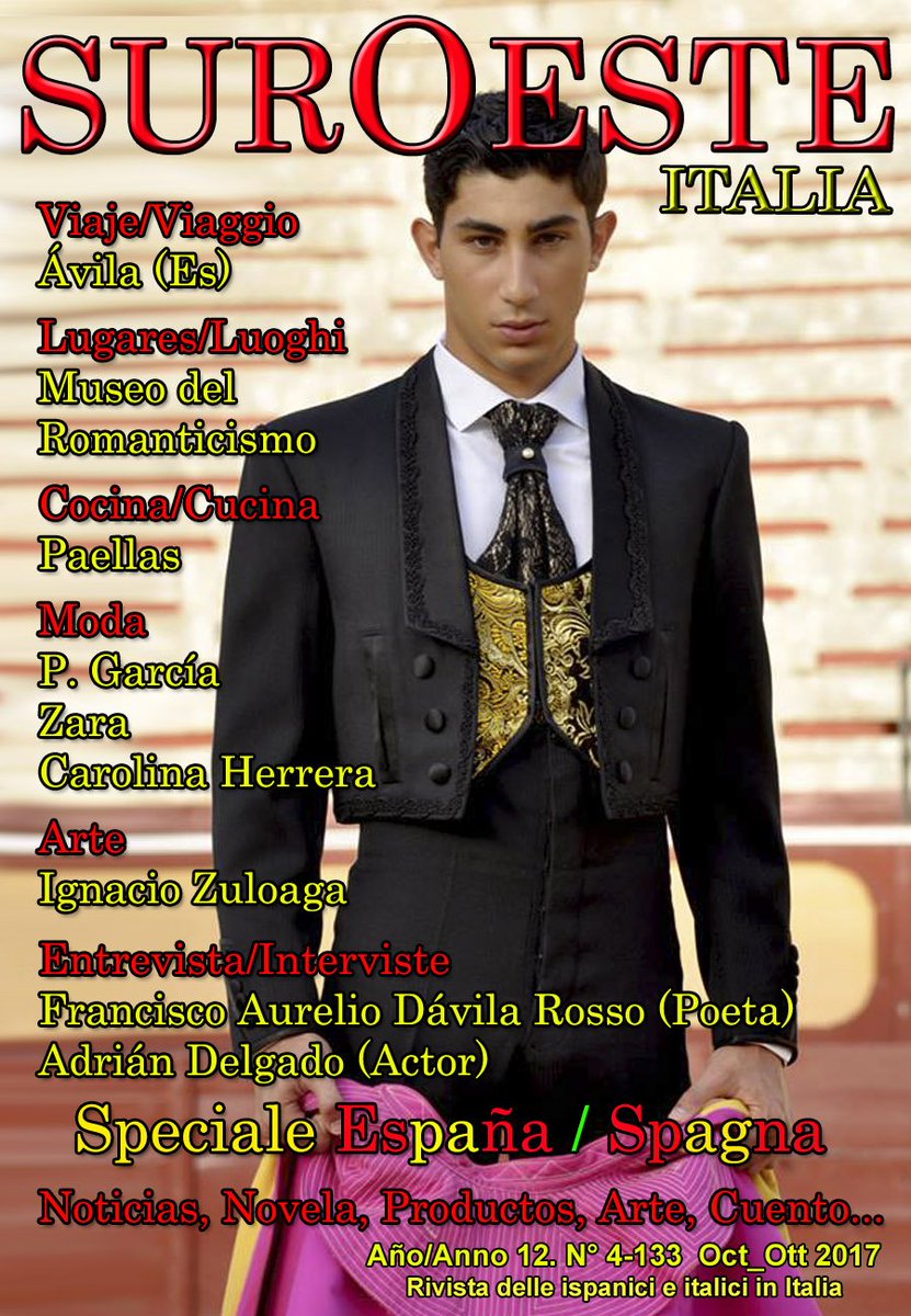 Queridos amigos. El 11 estará en Internet SUROESTE_ITALIA_Especial dedicado a España. <a href="/EmbEspVenezuela/">EmbEspVenezuela</a> <a href="/DvilaPaco/">Fco Dávila Rosso</a> <a href="/ADRIANDELGADOTV/">ADRIAN DELGADO</a>