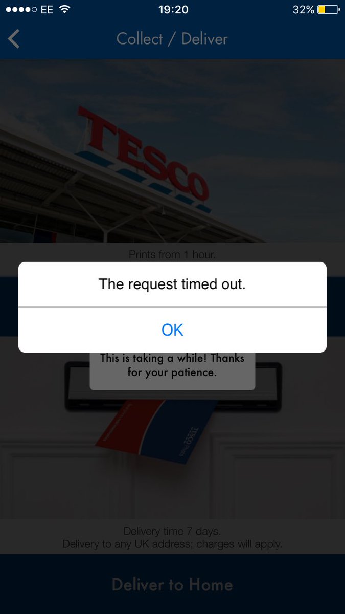 ehobbsy's tweet photo. @Tesco your 'Tesco Photo' app is terrible I've just spent an hour uploading 500+ photos and it keeps timing out. Useless. https://t.co/npasFBoP9j