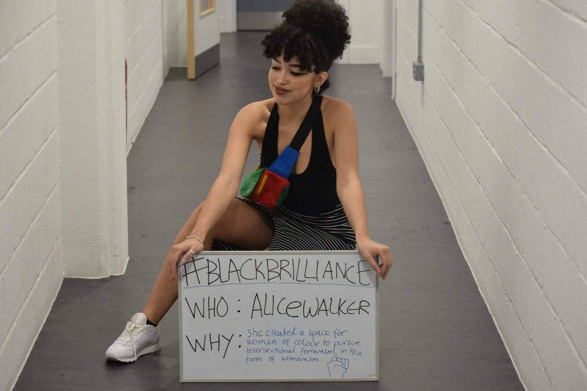 President of  @WomanismUEA Francesca is inspired by iconic writer & activist Alice Walker!