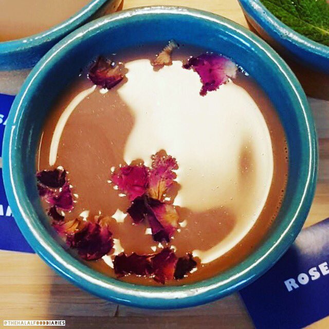 Pretty as a picture - Rose Karak Chai 🌹 <a href="/pamban_cafe/">Pamban</a> #rosechai #tea #cafe #camden #bloggers #chai #coffee