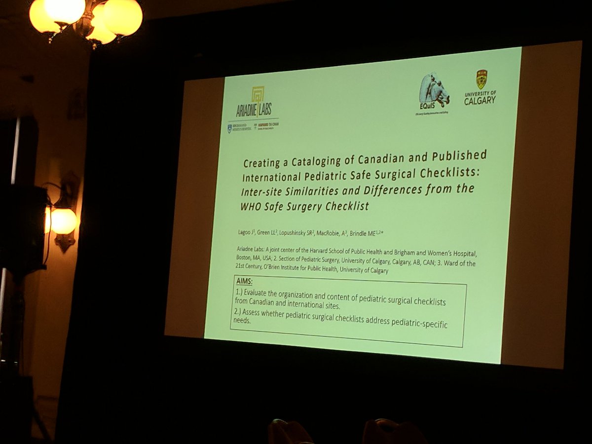 MaryEBrindle's tweet photo. It's time to consider the unique needs of children in a surgical safety checklist @CAPSsurgeons @AriadneLabs #caps17 https://t.co/HpFwJHeNtI