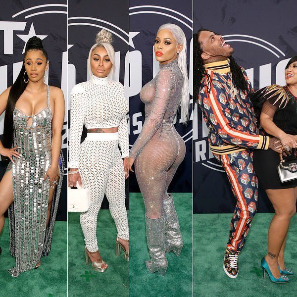 TheYBF's tweet photo. The 2017 #BETHipHopAwards green carpet was lit up with daring fashions. Peep flicks of #CardiB, #BlacChyna, #Keysh… https://t.co/annIwPfjKT https://t.co/HCeU3hBxU8