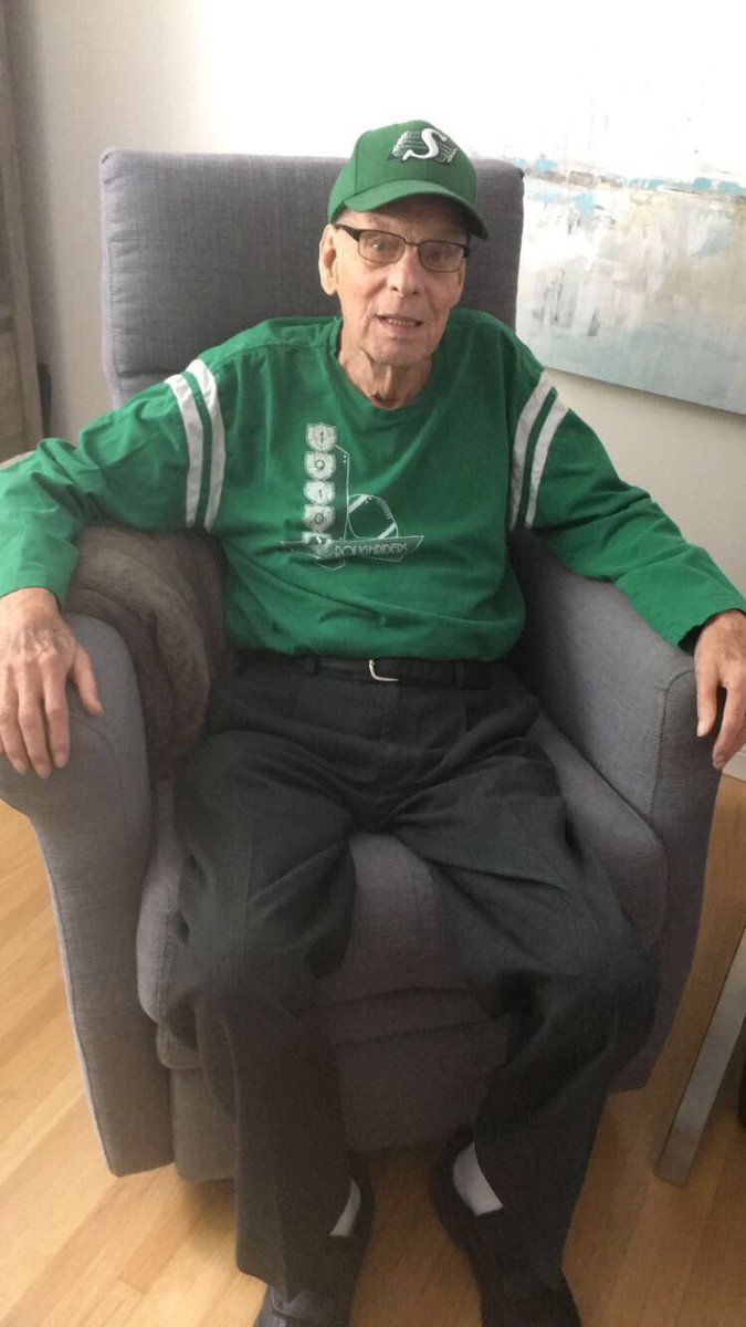 ayjaytay (@ayjaytay16) on Twitter photo My grandpa asked if I thought this picture of him in his Rider gear would go viral. Kinda want to try make it happen <a href="/sskroughriders/">Saskatchewan Roughriders</a> My grandpa asked if I thought this picture of him in his Rider gear would go viral. Kinda want to try make it happen <a href="/sskroughriders/">Saskatchewan Roughriders</a>