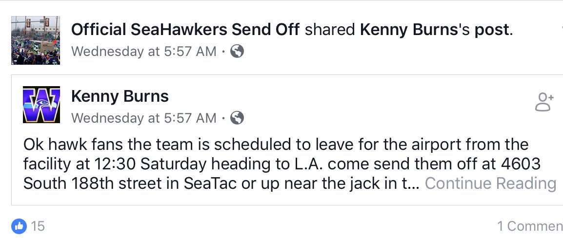 Hawkeyed12's tweet photo. This is today guys, go support if you can!
#SeahawksSendoff #VcmacToSeatac https://t.co/3st3pjLT4P
