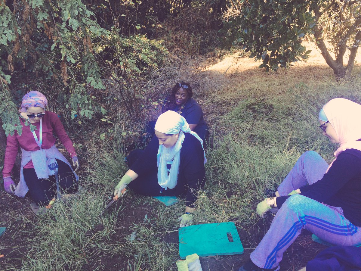 NaaLeaa's tweet photo. Giving back to the community @ SF Botanical garden #techwomen17 #VolunteerDay https://t.co/4eJ9dqH2VI