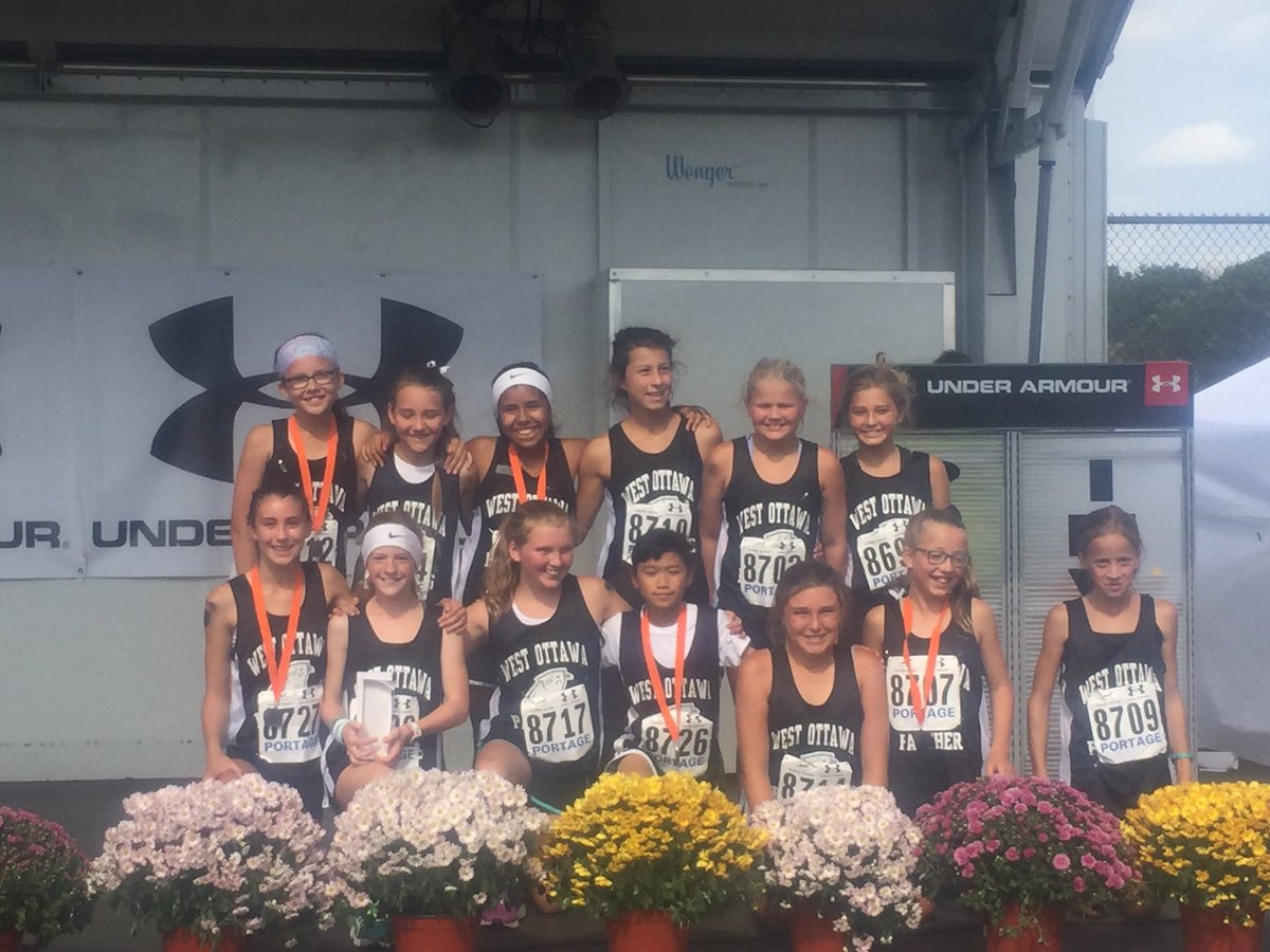 Sra_Laatz's tweet photo. So proud of these girls! Middle school girls XC 7th &amp; 8th grade won 1st place at the Portage Invite! 6th grade girls placed 2nd! #gowo #woxc https://t.co/6lCKqgdO9c