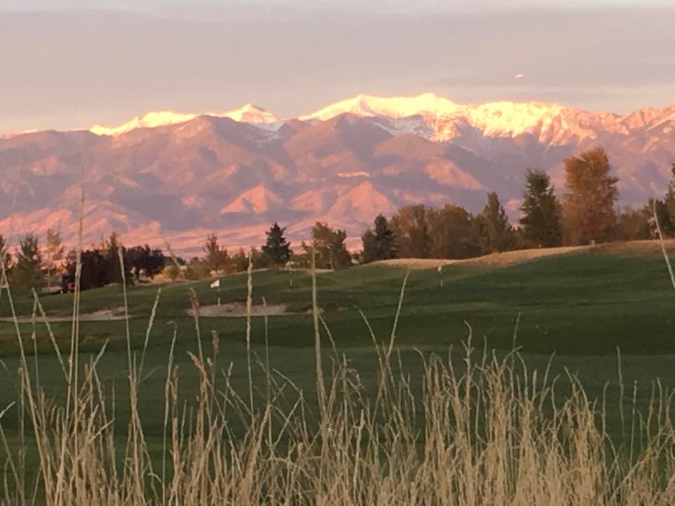 Black Bull view (Photo courtesy of Jim Hodapp) #blackbull #golf #blackbullgolf #mountains #Bozeman #Montana #MontanaMoment #bigsky