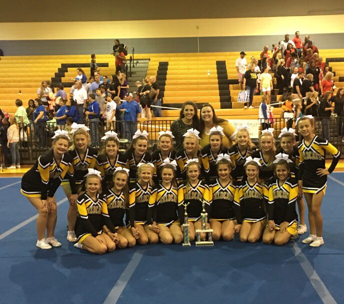 Great job RHMS cheerleaders!  First place and grand championship.   #WeareRHMS