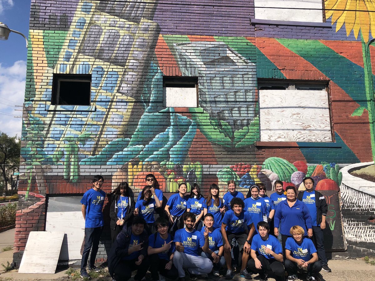 HadeelBetti's tweet photo. All tired but happy to have served @MIUrbanFarm #Franciscanday ofservice #MUwalkthetalk #MUESL #MUFI #IamMITESOL @MadonnaU https://t.co/ZILMD3HcX1