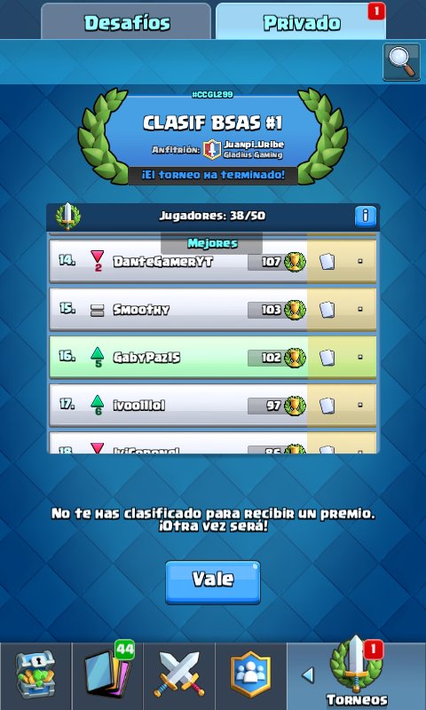 Llegué cuando faltaban 10 minutos para que termine 💔💔💔 jugué 3 partidas y termine acá @Juanpi_UribeCr  @CopaInterProvCR