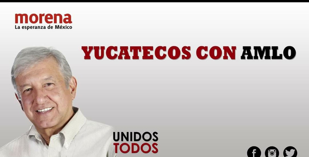 EL_CAMALEON_MX's tweet photo. #UnidosTodos #YucatecosConAMLO por eso #MiVotoParaAMLO #RecupermosLoQueEsNuestro nuestro México querido https://t.co/BNrN0UCD24