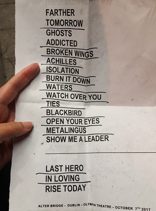 Alter bridge setlist 2023｜TikTok Search