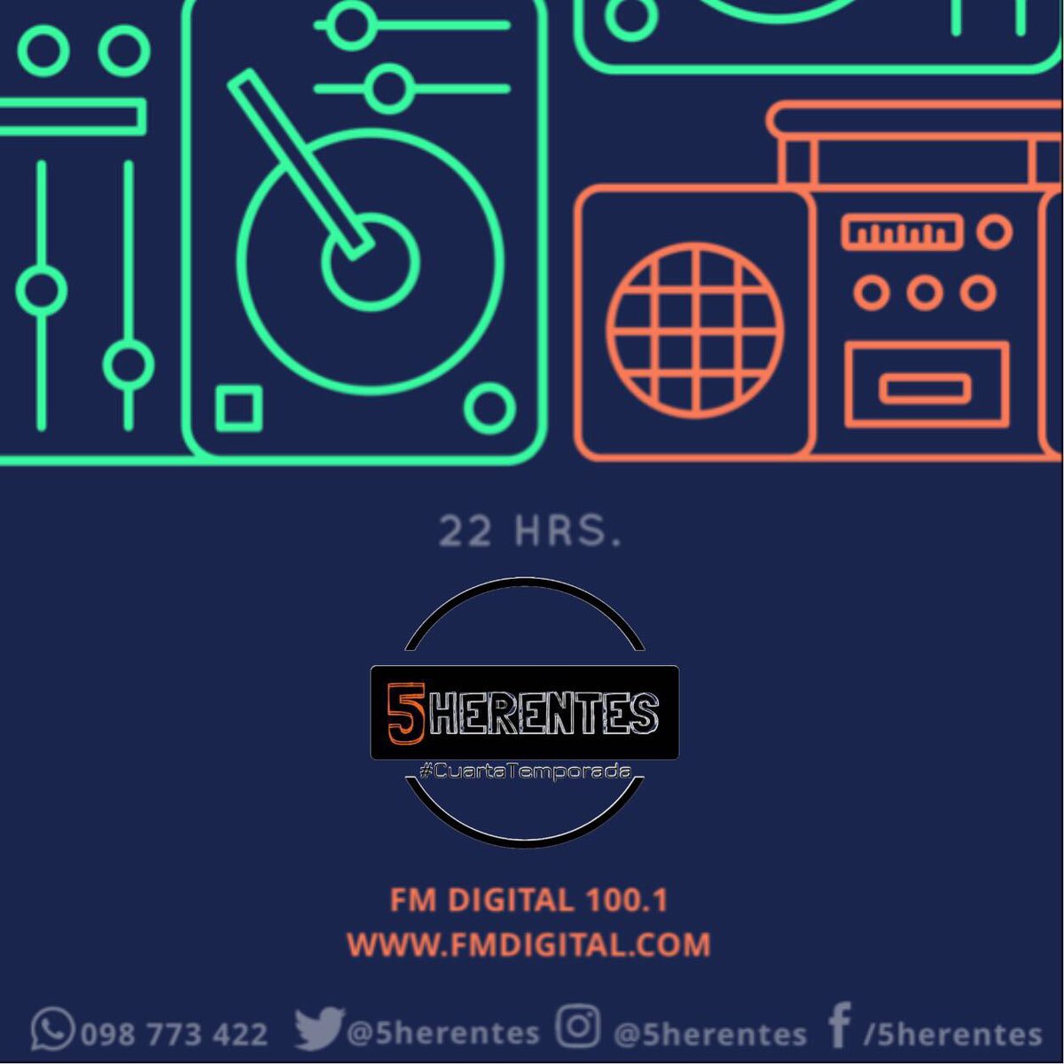 5herentes's tweet photo. Daleeee‼️ Engachate a 📻 FM Digital 100.1 y https://t.co/SI1S44ZfIF 💻📲
Essssssplotá la noche con nosotros💣🔥 Música🎶 humor😂 y 🎁 pa ti 😁 https://t.co/QA2g2XG2bm