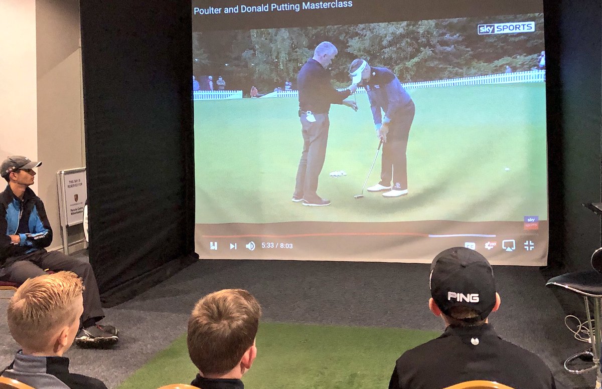 3HammersGolf's tweet photo. Our #ElitePlayerSquad were learning from the legend that is @IanJamesPoulter today with some tops tips from his #PuttingMasterclass๐๐ป#IJP https://t.co/x6AuuWB80S