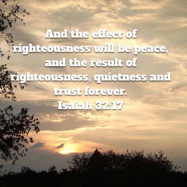 “There is no doubt that the effect that righteousness has is peace.” -CBC  Read More: facebook.com/AliveMinistrie… #everlastingpeace #Jesus