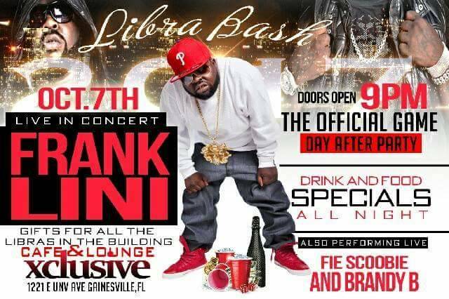 FrankLini's tweet photo. Tonight in Gainesville @Club Xclusive!
Florida vs Lsu Homecoming after party!
#Truss #StreetGorillas #Tohlih https://t.co/oPNhMXPDxe