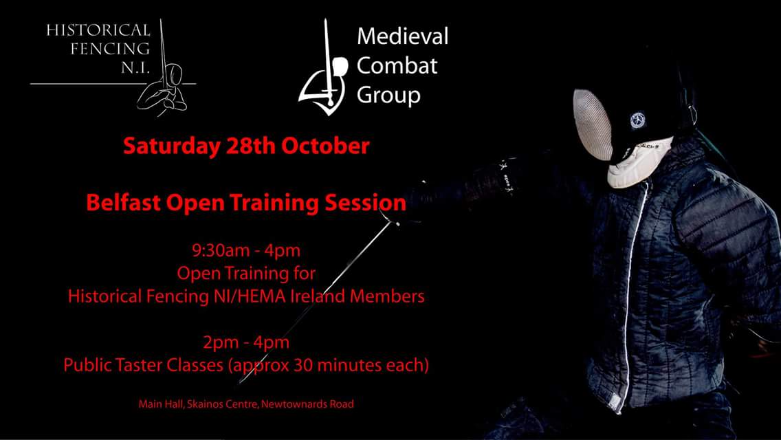 Belfast Training Session with Medieval Combat Group, see FB event page for details!
facebook.com/events/1718618…