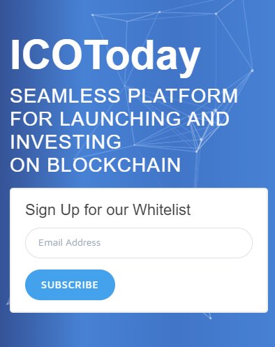 ICOWhitelist's tweet image. Sign up for ICOToday, the seamless platform for launching and investing on blockchain, and get 5 ICT tokens. icotoday.io