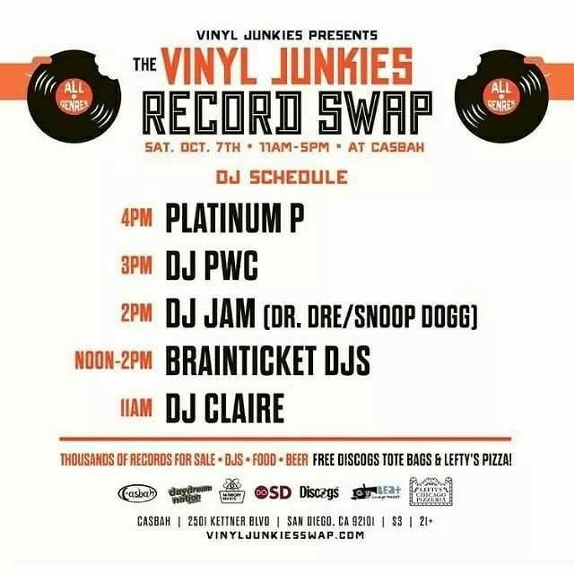 DJJAMDPG_'s tweet photo. Saturday 10/7! #VinylJunkies #RecordSwap
@ the #Casbah 11a-5p. I'm doing a set from 2-3pm. #DJJAM https://t.co/rgOwjYMNsm