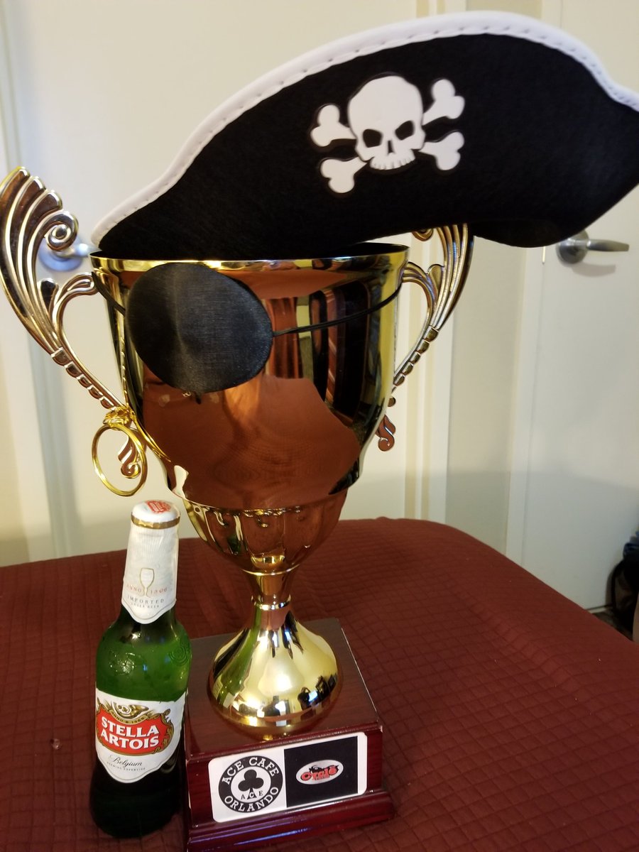 CycleFeverTV's tweet photo. John has the #Cyclefevertv trophy ready for the gala tonight, can you guess the theme? #destinationdaytona #AceCafeUSA #motorcycle #baggers https://t.co/mWRxttQt2d