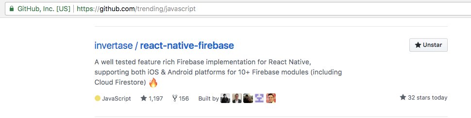 mikediarmid's tweet image. Guess what&apos;s trending on GH again woop, #RNFirebase + #firestore 🤓