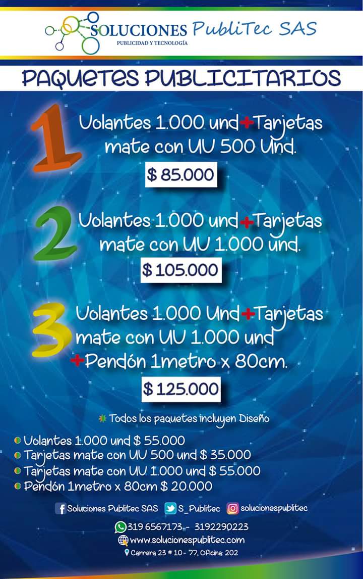 S_Publitec's tweet image. Prepara tu empresa o negocio para la temporada de fin  de año #PaquetesPublicitarios #Volantes y #Tarjetas ¡Contáctanos¡