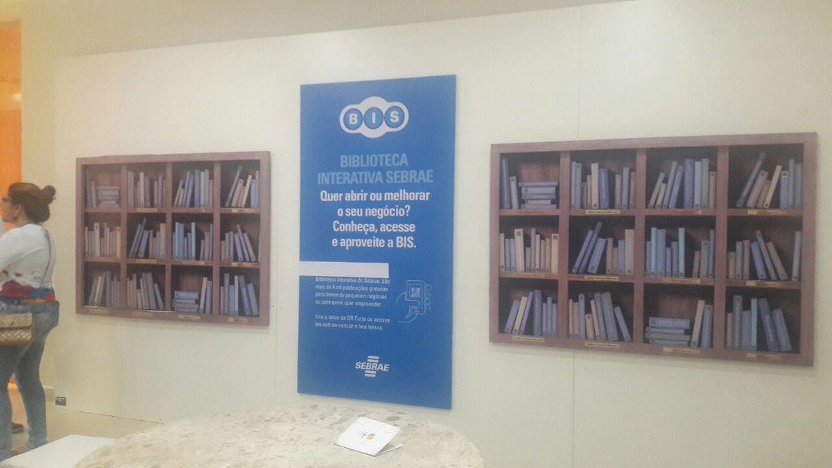 SebraeParaiba's tweet photo. A Biblioteca Interativa Sebrae (BIS) é a maior biblioteca digital sobre empreendedorismo do Brasil. Venha conhecer! #SebraePb #FE2017 https://t.co/jQsKUc9hTU