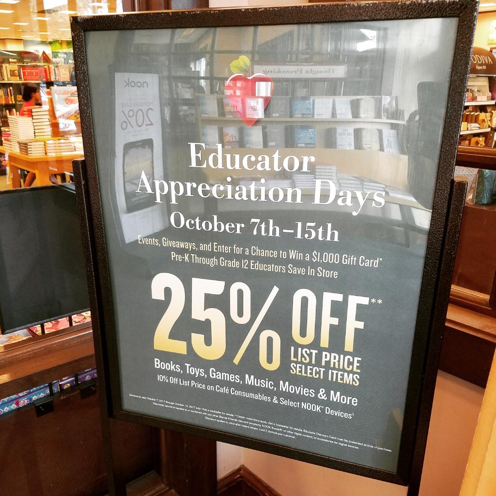 Barnes Noble Mt Pleasant On Twitter Educatorappreciation Is