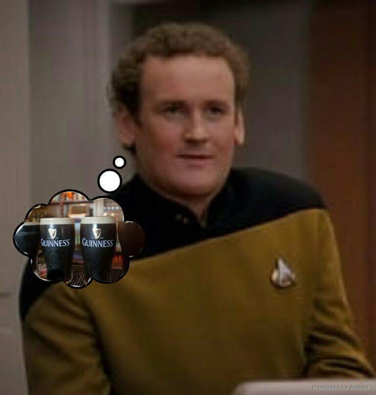 DoyleTrek's tweet photo. #StarTrek #Coddle #ChiefOBrien #SaturdayNightPints https://t.co/v6y2vzyGC4