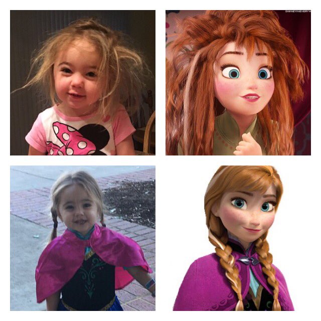 Saige624's tweet photo. Channeling her inner Anna. @clastuvka @IMKristenBell #justwatchingthehourstickby https://t.co/RpzonBkYyF