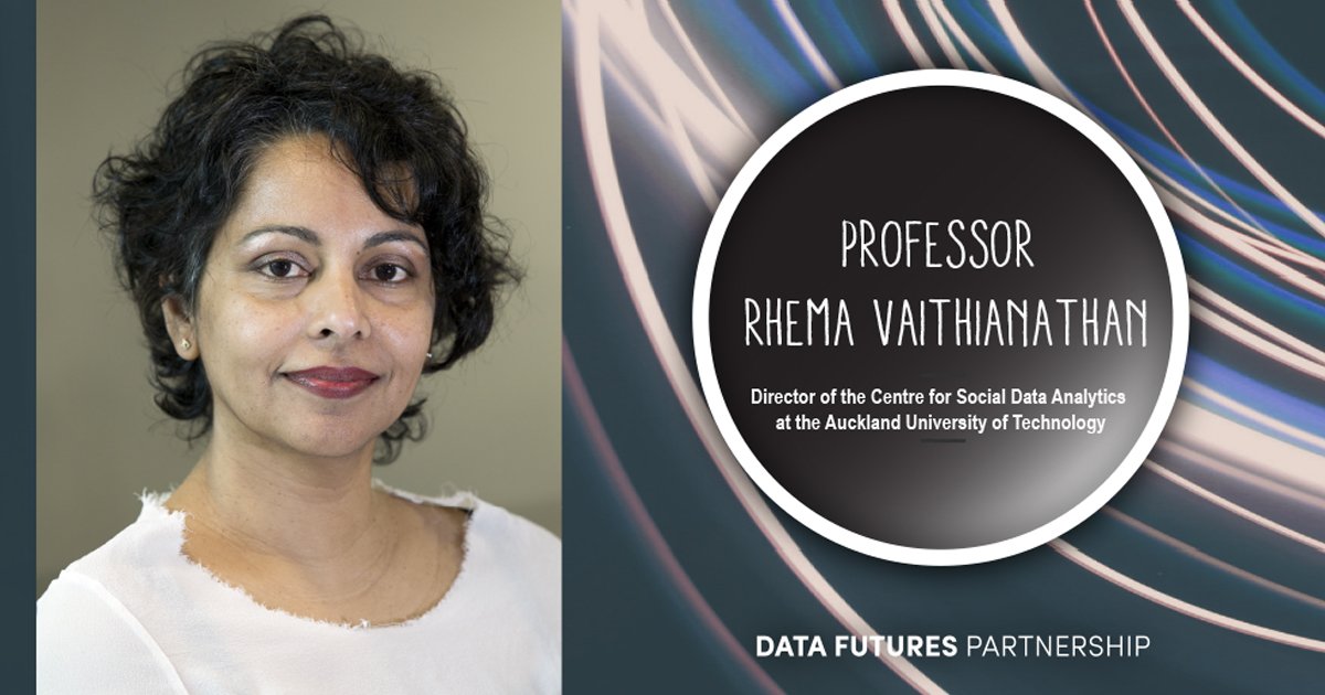 nzdatafutures's tweet photo. "People know their data is a resource…they just want transparency about it," Professor Rhema Vaithianathan @AUTuni https://t.co/GXK6YgHXRY https://t.co/A4hpEm2hbN