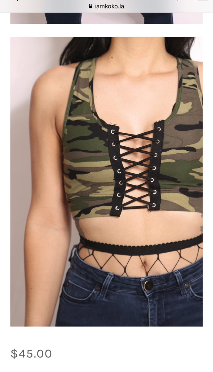 Chrissy got this camo crisscross bralette from iamkoko!
iamkoko.la/shop/camo-cris…