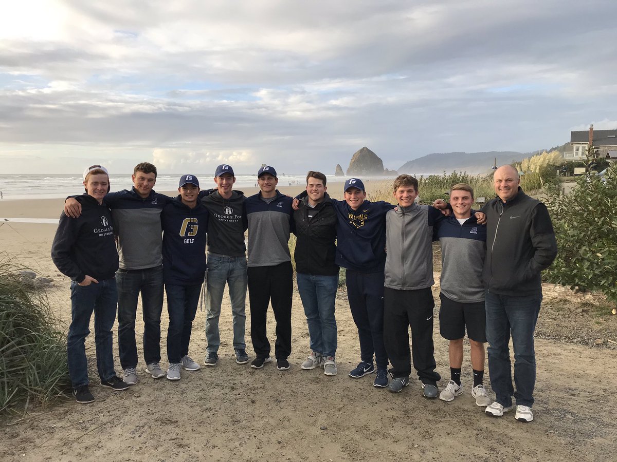 georgefoxgolf's tweet photo. Great team and great scenery!  We stand in 2nd after Rd 1 only 4 shots back. Time to make a move. @GFUAthletics https://t.co/J35XZYLy6K