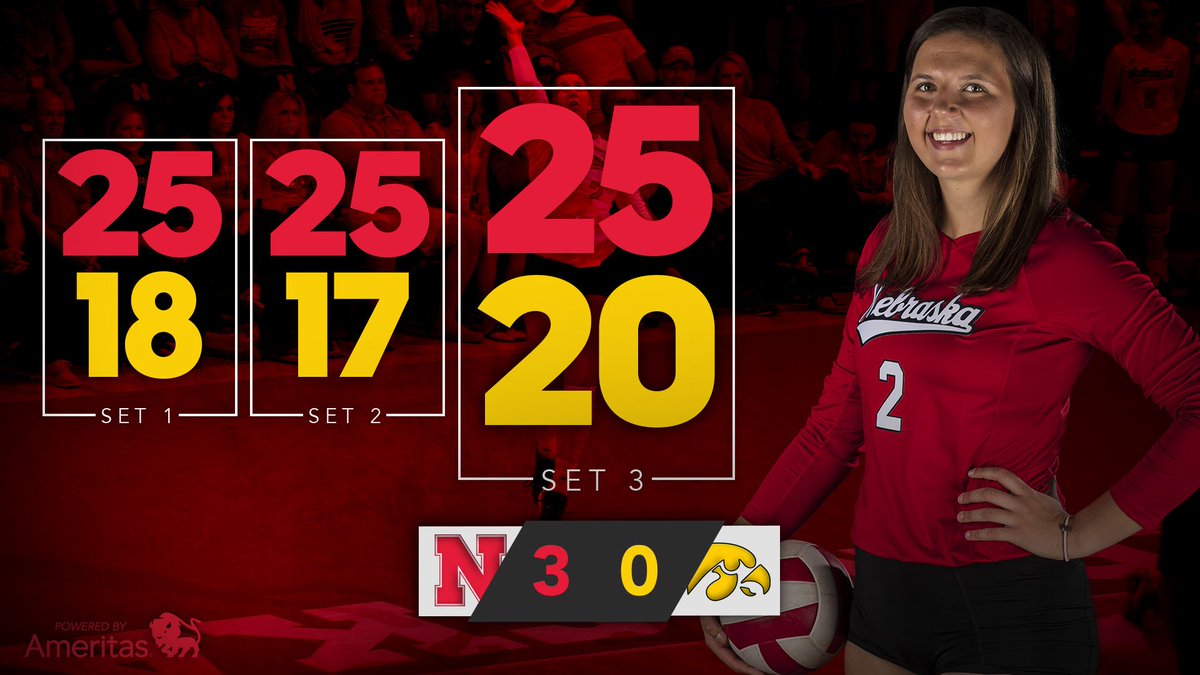 HuskerVB's tweet photo. Another day, another SWEEP‼️🌽

#WithEachOtherForEachOther https://t.co/O8b3ygXysu