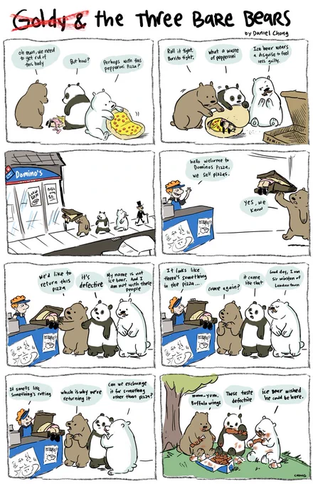 I found a very old THREE BARE BEARS comic i never posted from back in 2010- probably because it was super violent? Uh...enjoy. 
