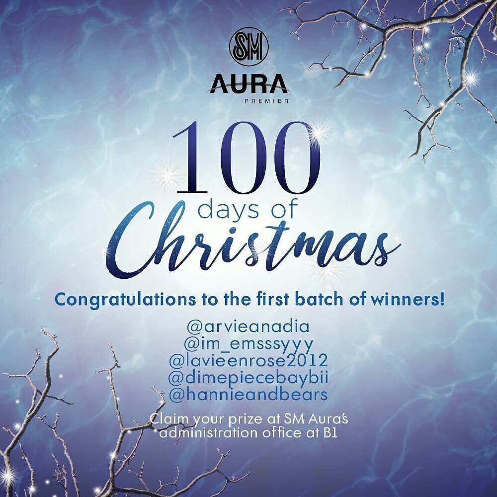 SMAuraPremier's tweet photo. Announcing the first batch of winners who will be receiving early Christmas treats from SM Aura Premier! Congratul… https://t.co/8tPA492jiB https://t.co/si2AzQmjFb