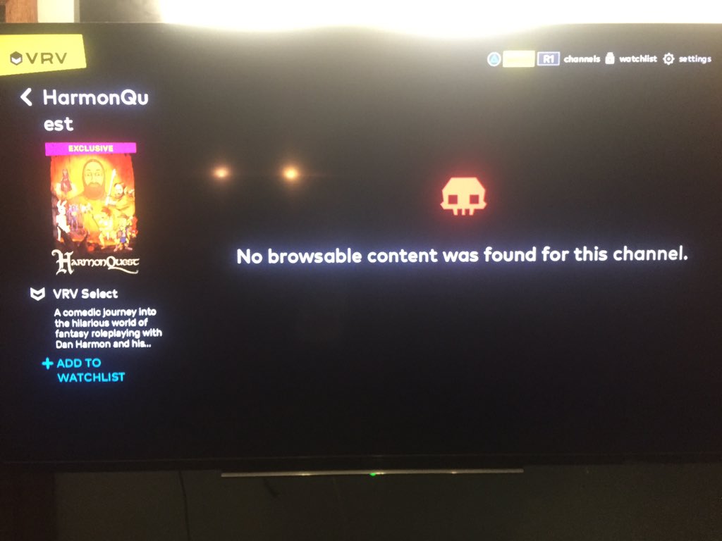 jordamned's tweet photo. @WatchVRV @HarmonQuest I was ready. Too bad you guys aren't https://t.co/4ZVbwKUfRp