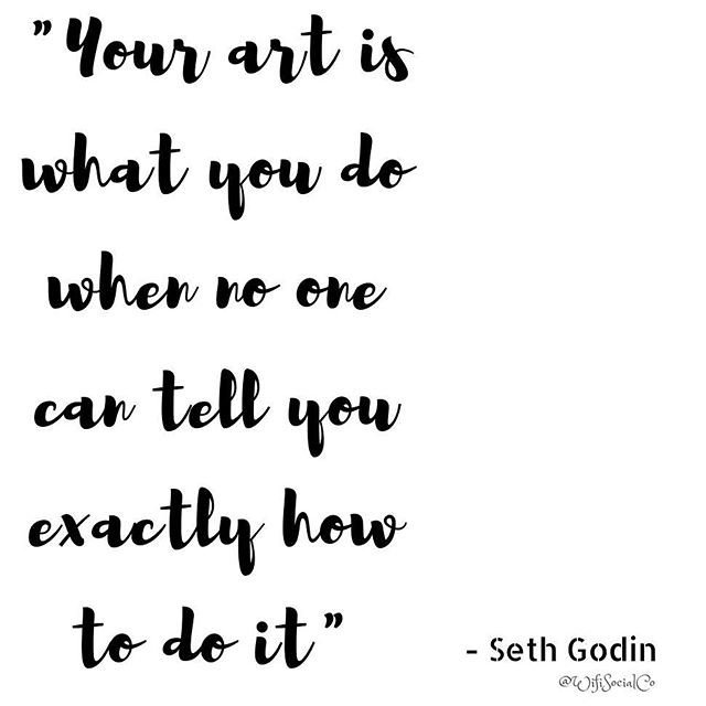 AugustSolution's tweet photo. Reposting @wifisocialco:
"Tu arte es aquello que haces cuando nadie puede decirte exactamente como hacerlo" -Seth Godin
#SetGodin #Quotes https://t.co/cuM2PncJc4