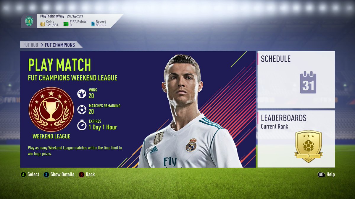 Brilliant start! Hope to perform the same in the other 20 games tomorrow #FIFA18