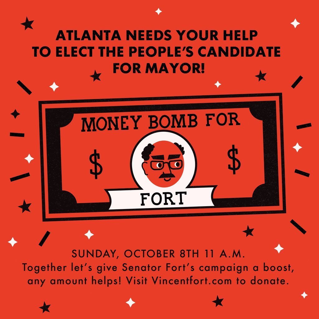 atldemsoc's tweet photo. TOMORROW MORNING!

The people's candidate needs a boost! Let's make sure we take Atlanta back for the people!

@fortforatlanta #FortifyATL https://t.co/GDOEt9Xx4B