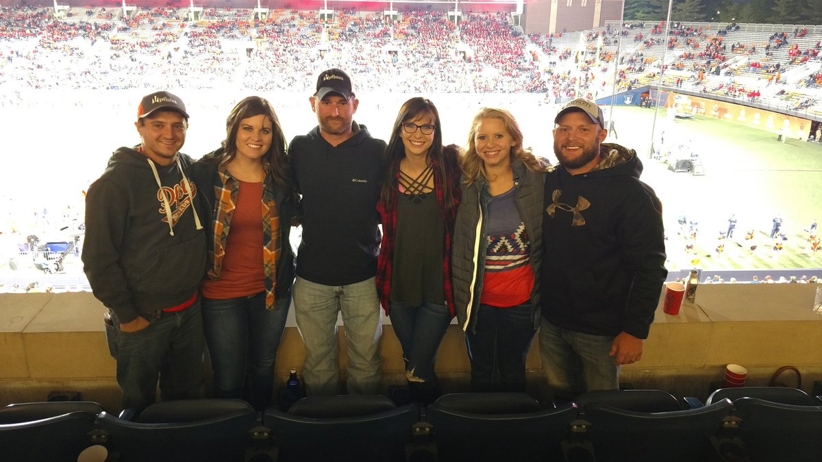 Tyler12Vaughn's tweet photo. Well may be a week late but thanks to Pfister for the tickets last weekend. Game wasn't the best but sure was a good time. #pfisterseed https://t.co/fmNWxTMpRf