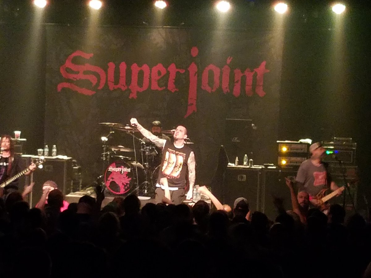 Phil and the boys in #Superjointritual tearing the house down tonight. #metal